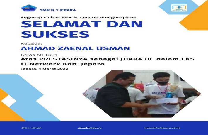 Juara III LKS  Kab. Jepara